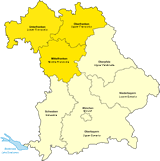 Map of Franconia in Bavaria